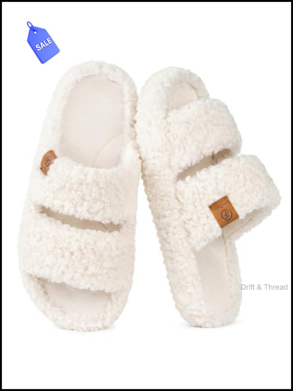 Fuzzy Open Toe Slippers Memory Foam Faux Fur House Shoes